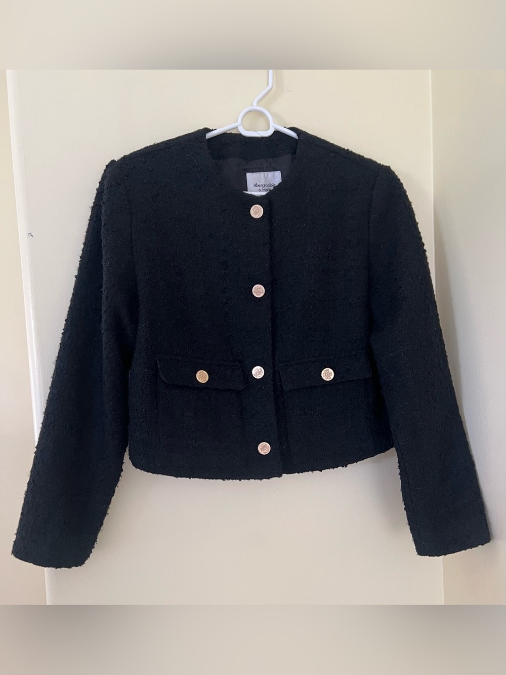 Abercrombie & Fitch Black Gold Button-Front Jacket Like New